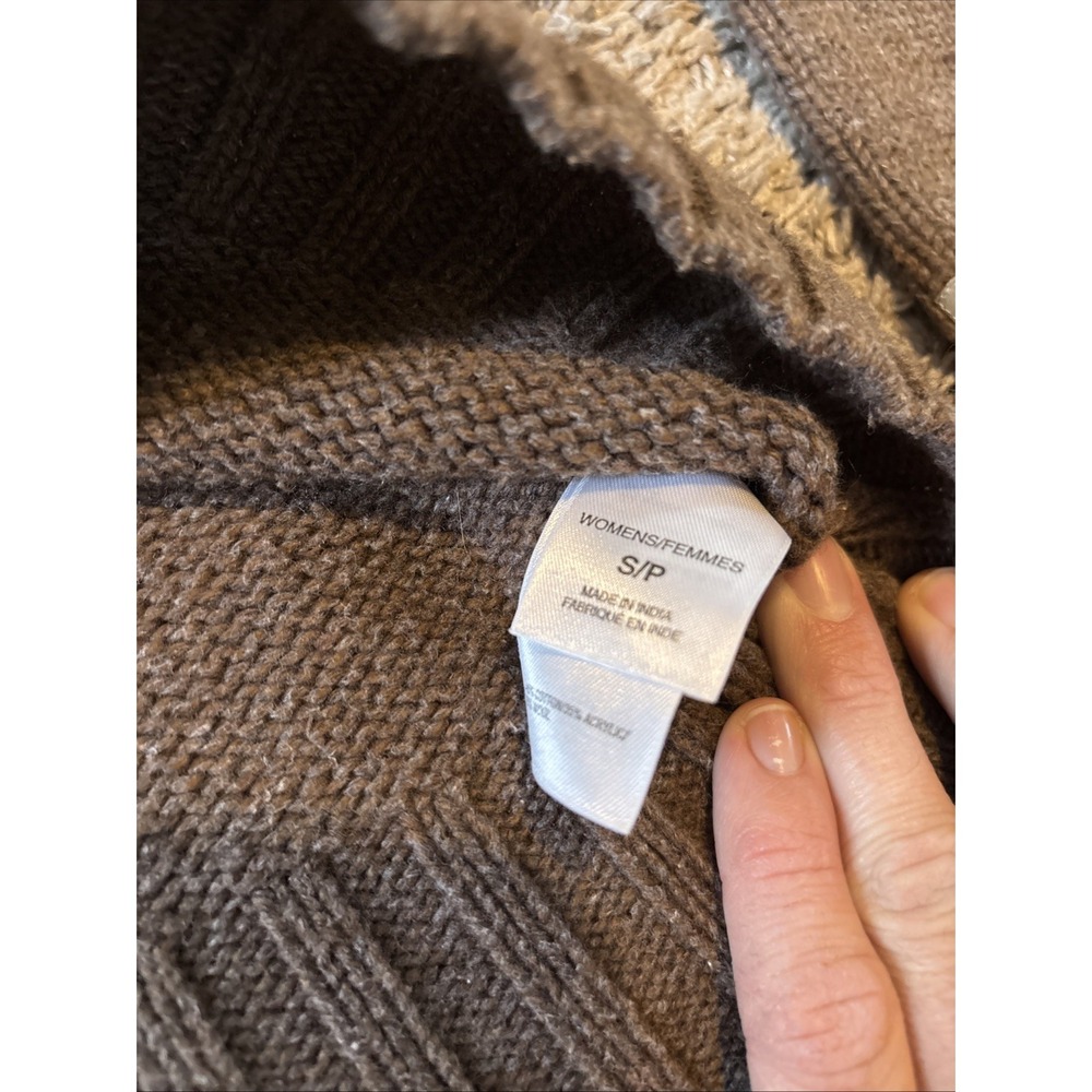 THE NORTH FACE Women's Small S Wool/cotton blend sweater AN9Z Toggle Long sleeve - Picture 6 of 8